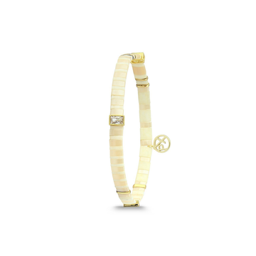Polo Exchange Tila Beads Stretch Stud Bracelet