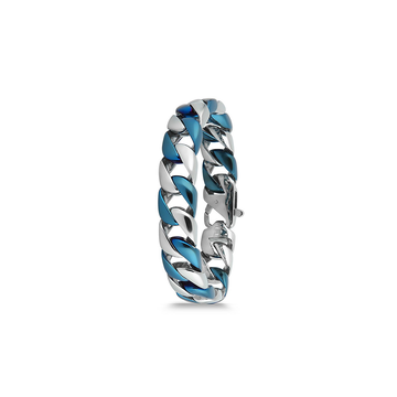 Polo Exchange Gourmet Two Tone Blue Stainless Bracelet