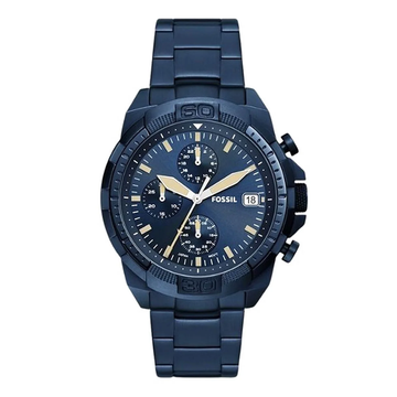 Fossil Bronson Chronograph Navy Stainless Steel Watch