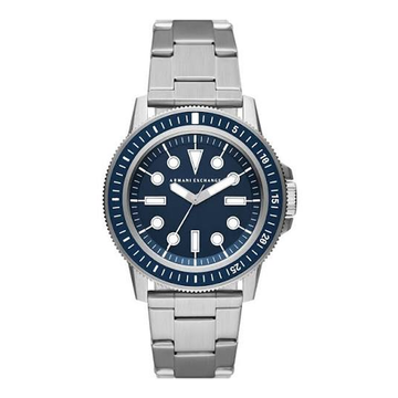 Armani Exchange Stainless Steel Blue Dial Watch