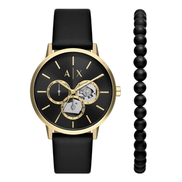 Armani Exchange Multifunction Stainless Steel Watch and Bracelet Set