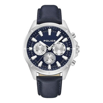 Police Malawi Stainless Steel Leather Watch PEWJF0005803