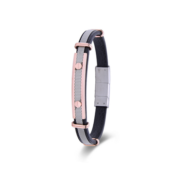 Polo Exchange ACC.ST46-PXY822,Bracelet Black Steel