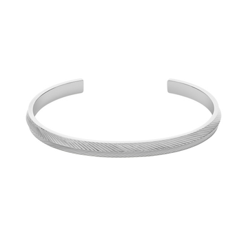 Fossil Linear Texture Heart Bracelet JF04665040