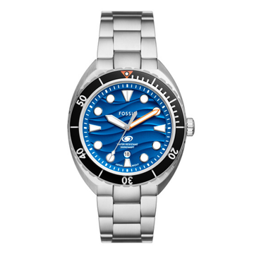 Fossil Breaker Three-Hand Date Stainless Steel Watch FS6064