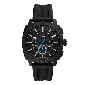 Fossil Machine Chronograph Black Silicone Watch