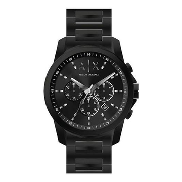 Armani Exchange Chronograph Black Stainless Steel Watch AX1722