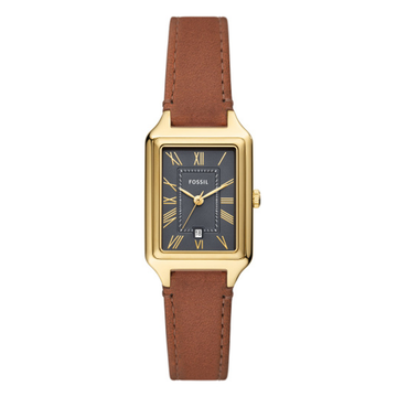 Fossil Raquel Three-Hand Date Medium Brown LeatHer Watch ES5303
