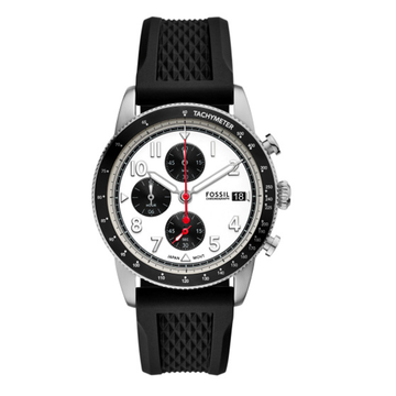 Fossil Sport Tourer Chronograph Black Silicone Watch FS6087