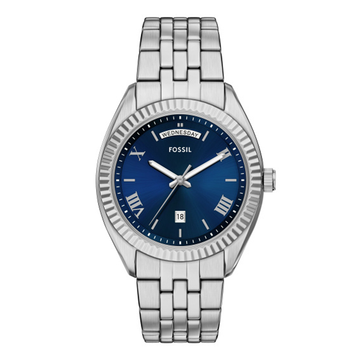 Fossil Campbell Three-Hand Day-Date Stainless Steel Watch FS6140