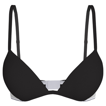 Calvin Klein Icon Cotton Modal Ultralight Lightly Lined Plunge Black Bra