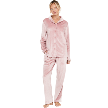 Selmark Button-Up Pyjama Set  P13476 009 Pink